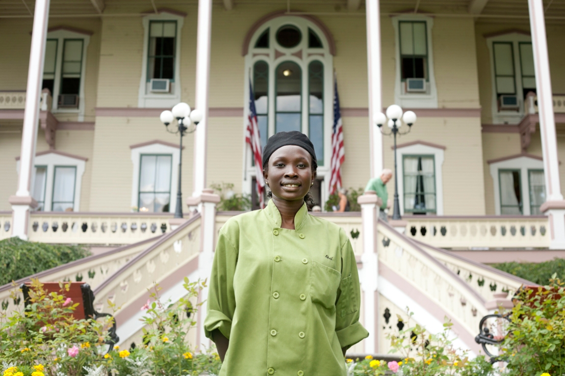 Salma Akol is working at Chautauqua as a culinary intern from Mercyhurst University. Photo by Kreable Young.